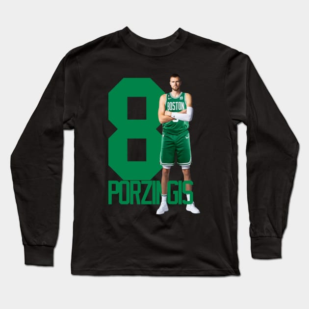 Porzingis Kristaps Long Sleeve T-Shirt by IMITENE